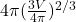 4\pi(\frac{3V}{4\pi})^{2/3}