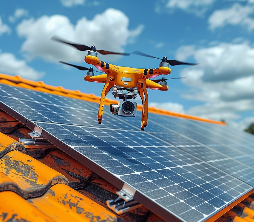 Solar Power Plant Testing with Thermal Drone